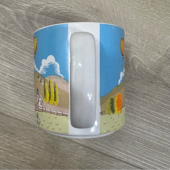 Vintage 1986 Lefton China Coffee Mug - Hot Air Balloons - Picture 5 of 6
